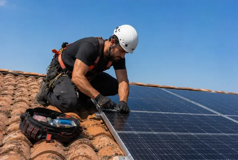 Maintenance et monitoring de panneaux solaires à Grand-Auverné